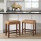 Alaterre Furniture Madison Backless Counter Height Stool True Walnut Finish with Cognac PU AVMA2120 - alternate 6